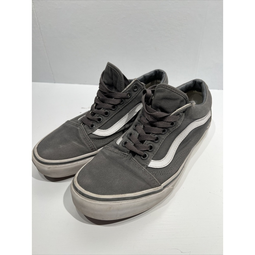 Vans Off The Wall 721278 Gray Casual Leather Shoes Sneakers Men's Size‎ 8